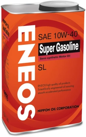 Масло моторное Eneos Super Gasoline 10W40, API SL, 1 л